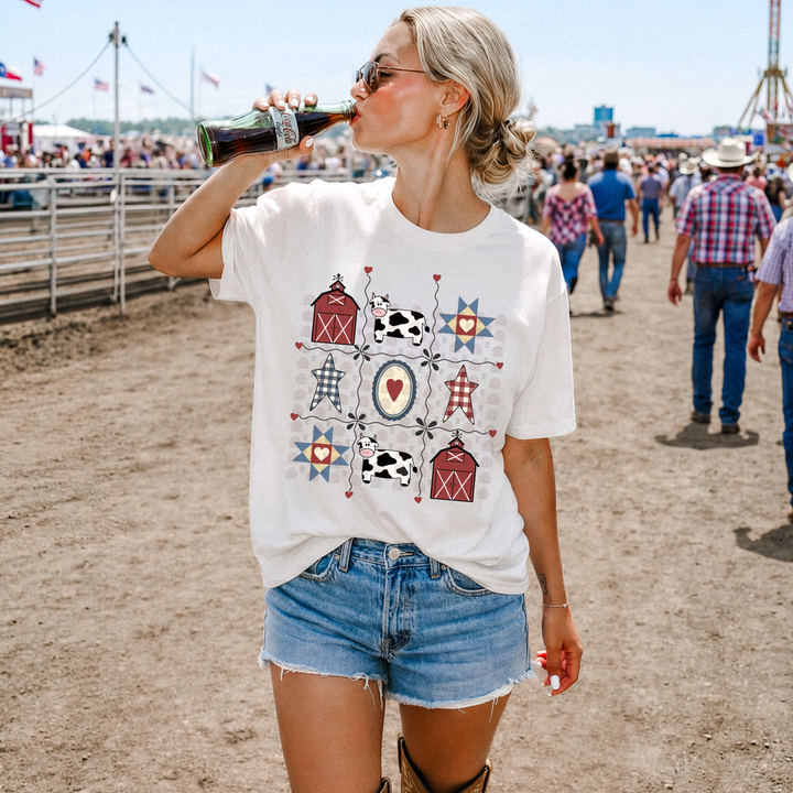 Vintage Barn and Cows