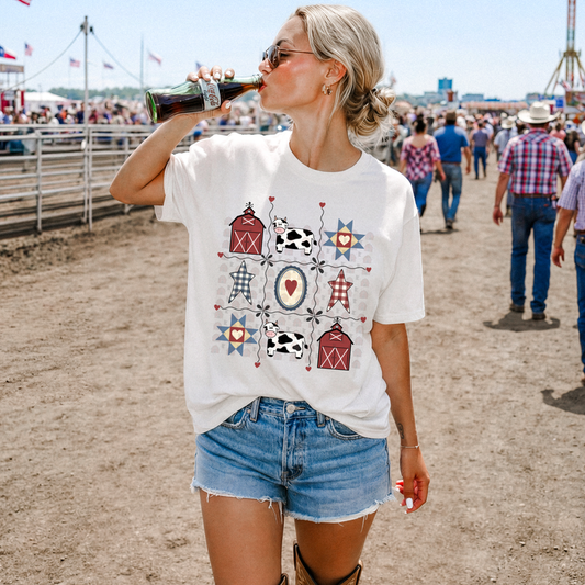 Vintage Barn and Cows